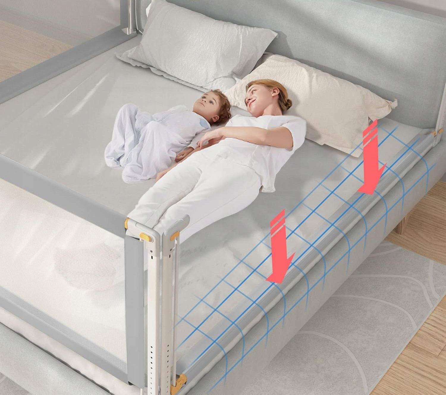Safety gate for bed 190 cm YIKANWEN light grey Brand Yikanwen