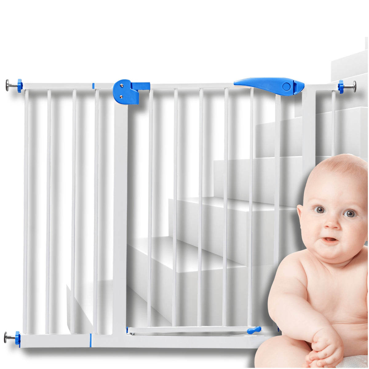 Safety gate protective barrier for door stairs expansion fence