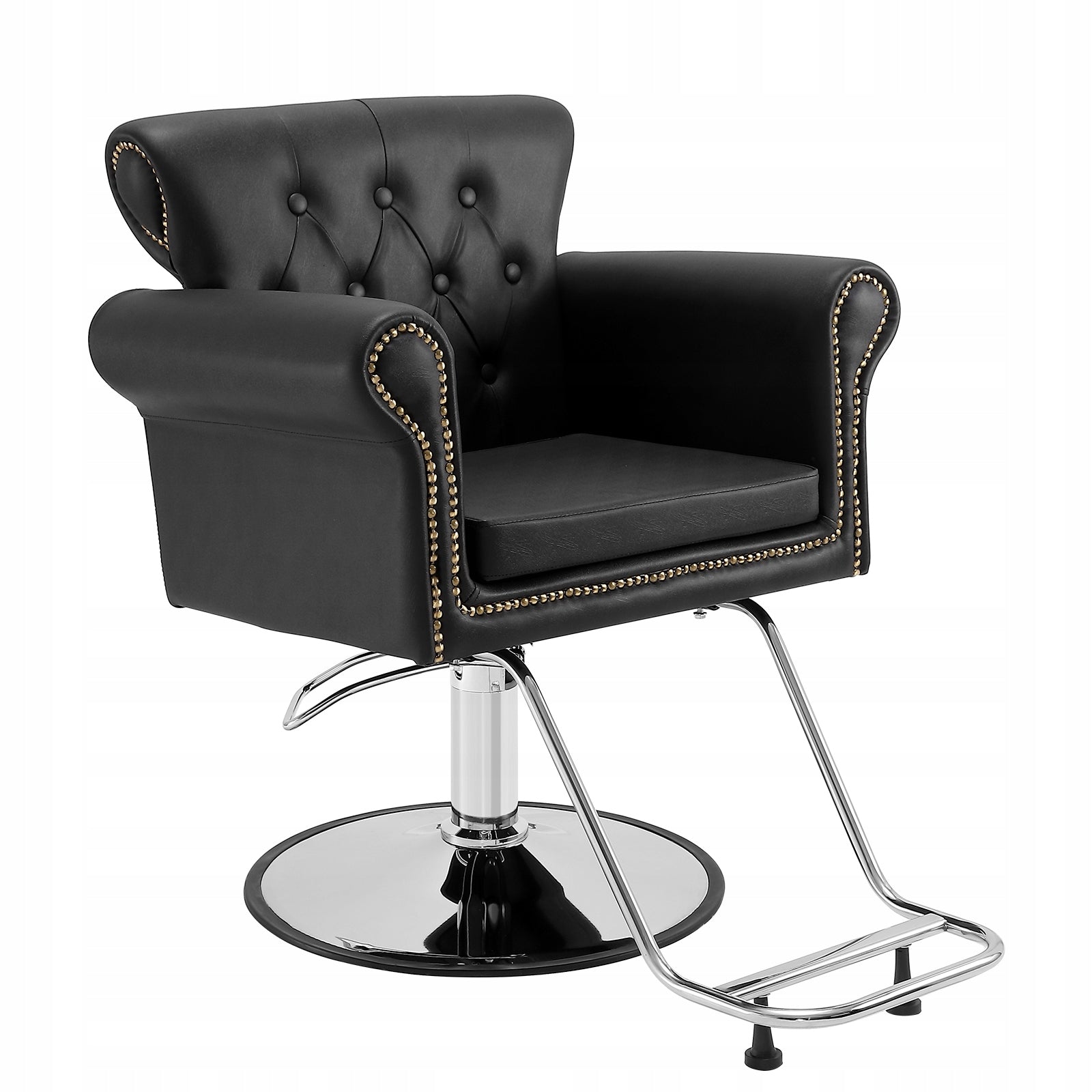 Salon Barber Chair 360° Swivel 330 lbs Hydraulic Pump Footrest Black
