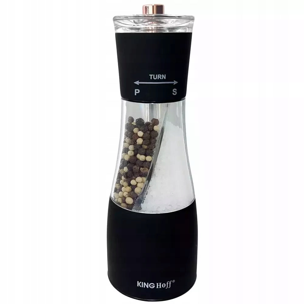 Salt Pepper Grinder Spices 2in1 Double Black Kinghoff