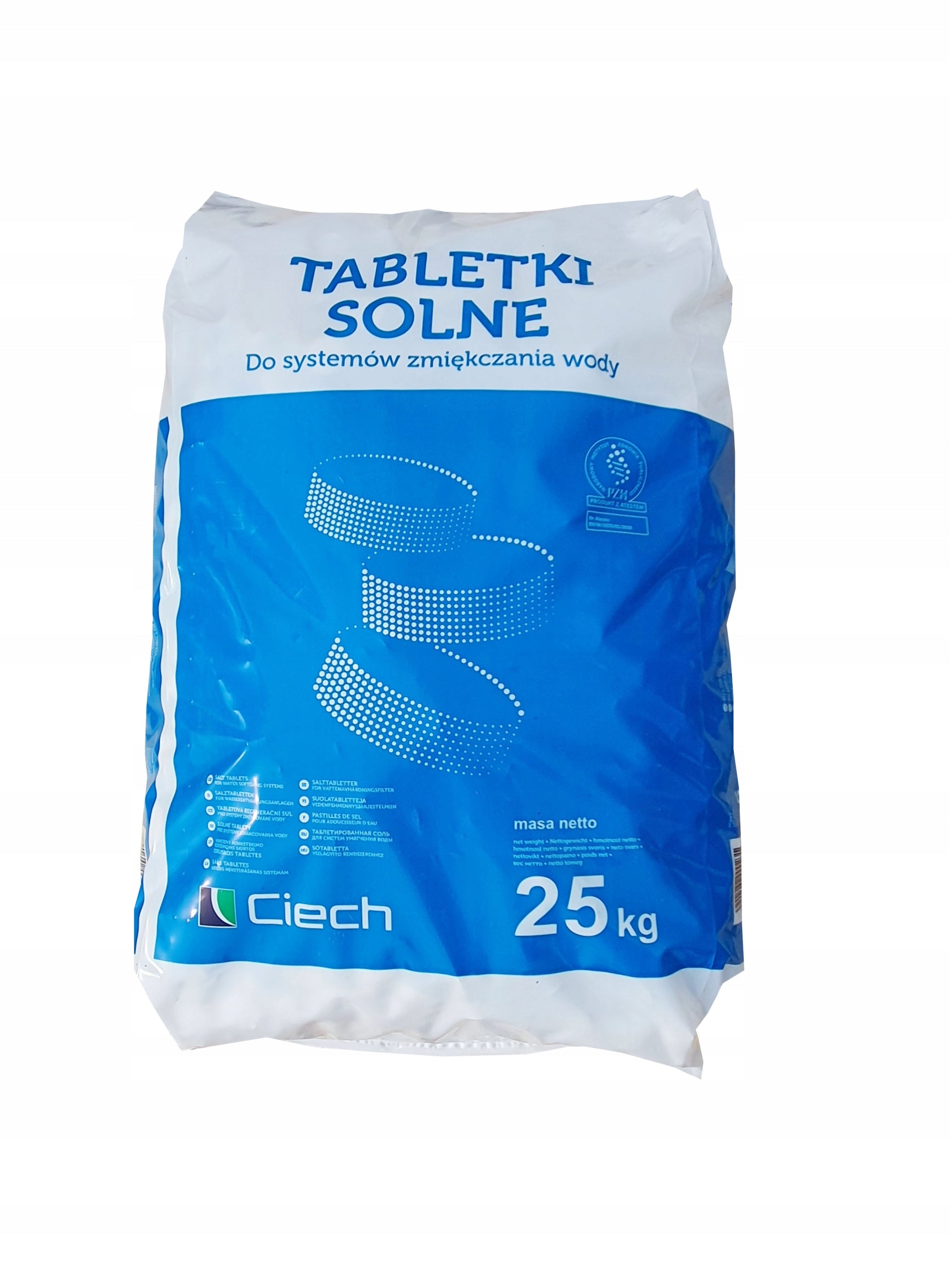 Salt Tablets For Water Treatment For Softener Salt Ciech 25 kg Qemetica Model SÓL W TABLETKACH 25KG DO ZMIĘKCZACZA