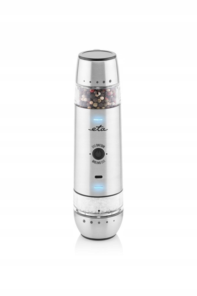Salt and Pepper Grinder 2in1, battery operated, adjustable ETA Molino Brand ETA