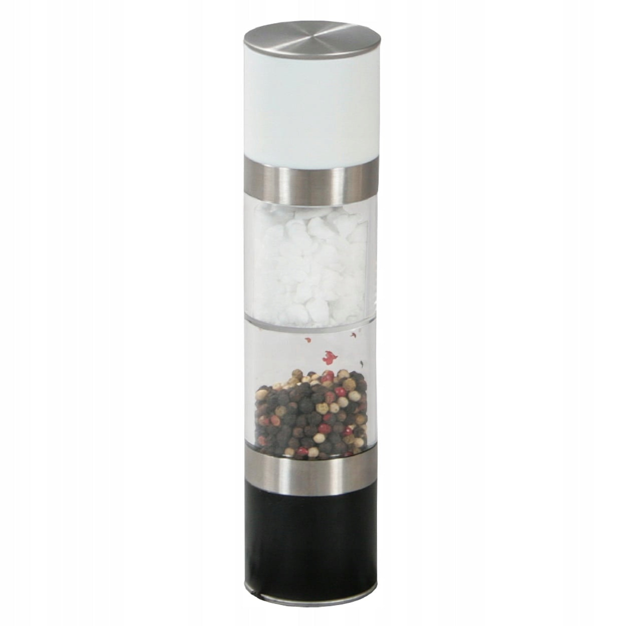 Salt and pepper grinder 2in1 modern design double transparent