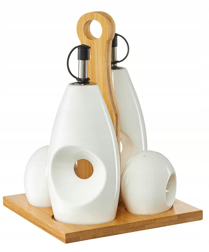 Salt and pepper shaker Ambition Natural beige, white