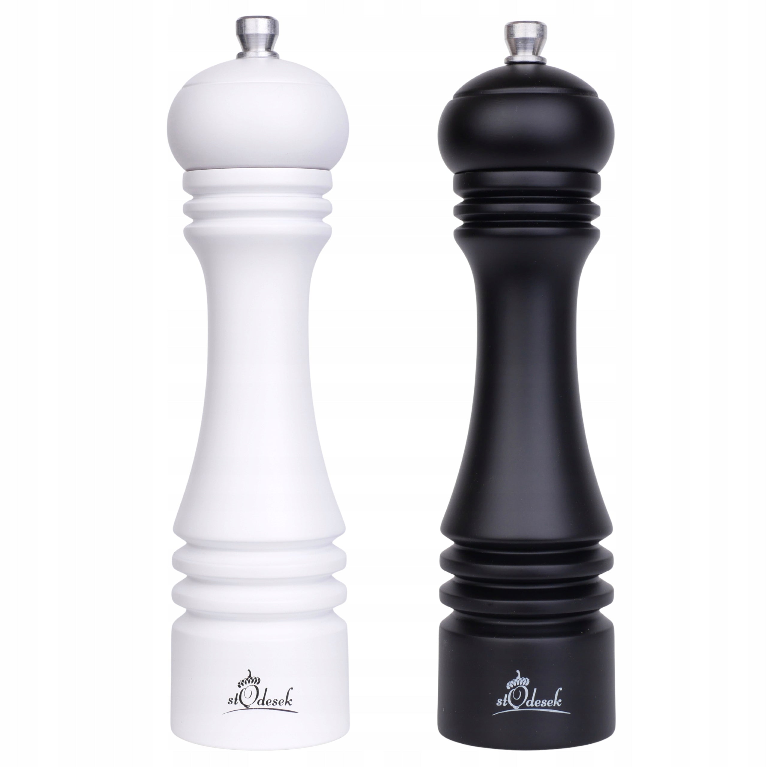 Salt pepper grinder with adjustable grinding 2pcs made in Poland. Stodesek