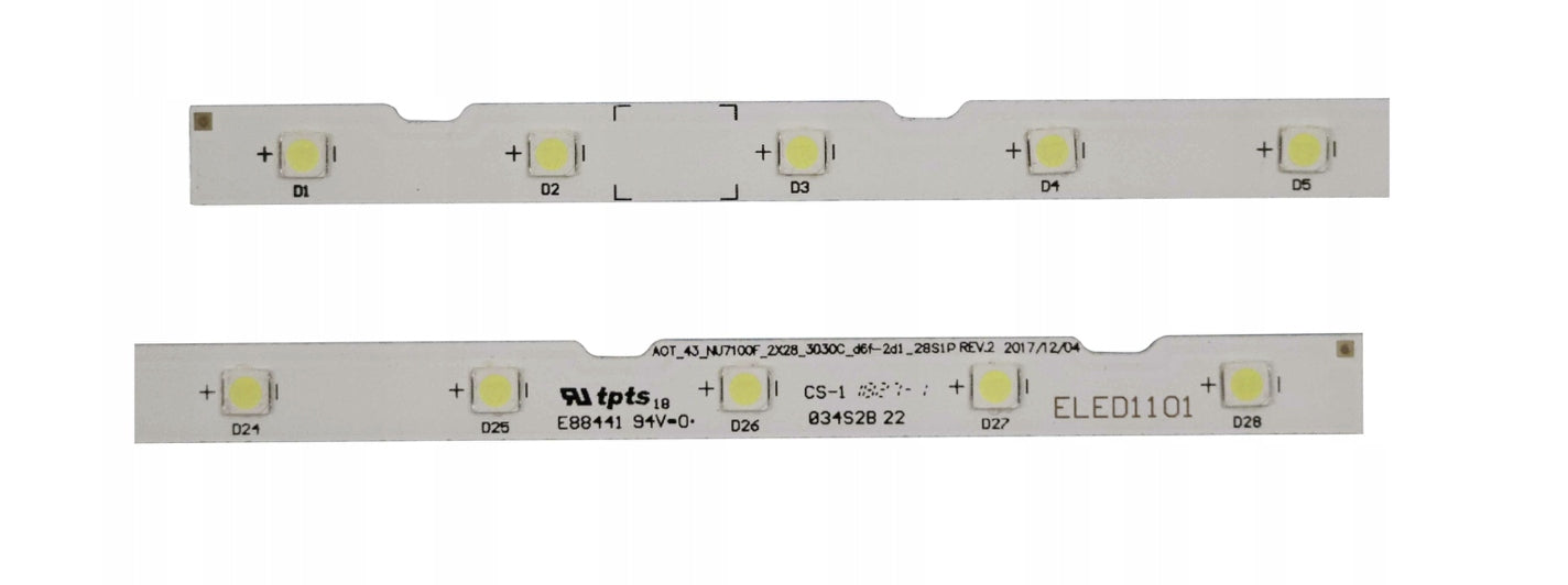 Samsung 2x28 UE43NU7122K LED Strips BETTER THAN OEM Manufacturer Szynaka