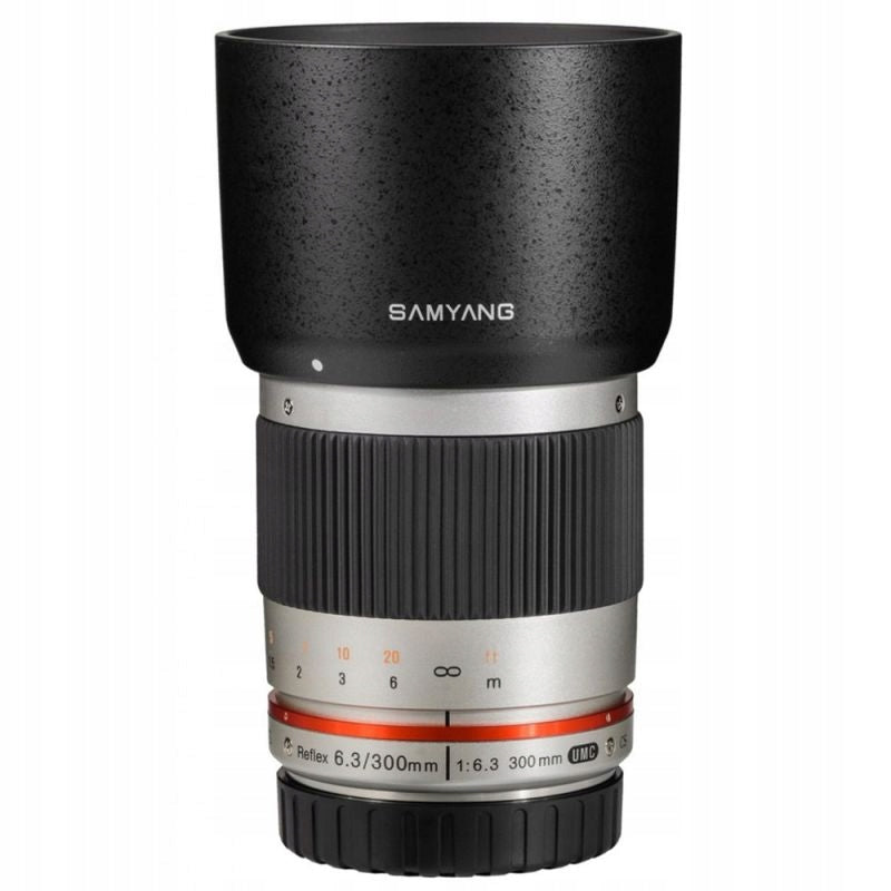 Samyang 300mm F6.3 Reflex Sony E lens silver Model Reflex f/6.3 300mm Sony E