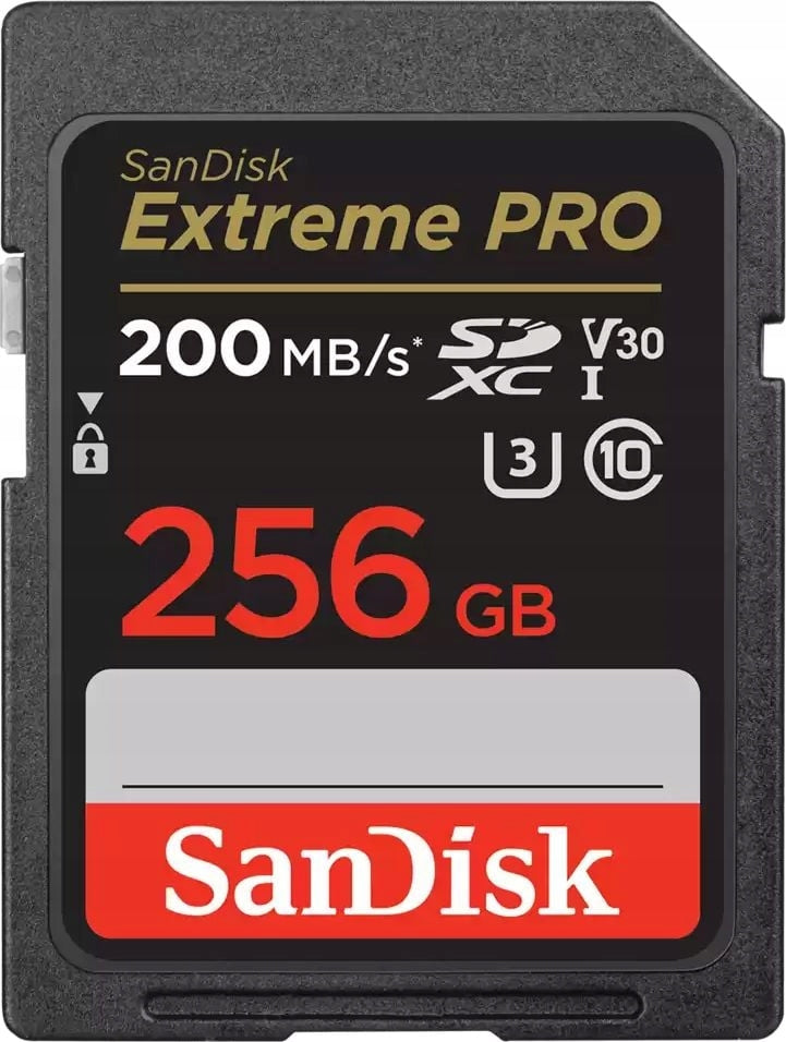 SanDisk Extreme PRO SDXC Card 256 GB Class 10 UHS-I/U3 V30