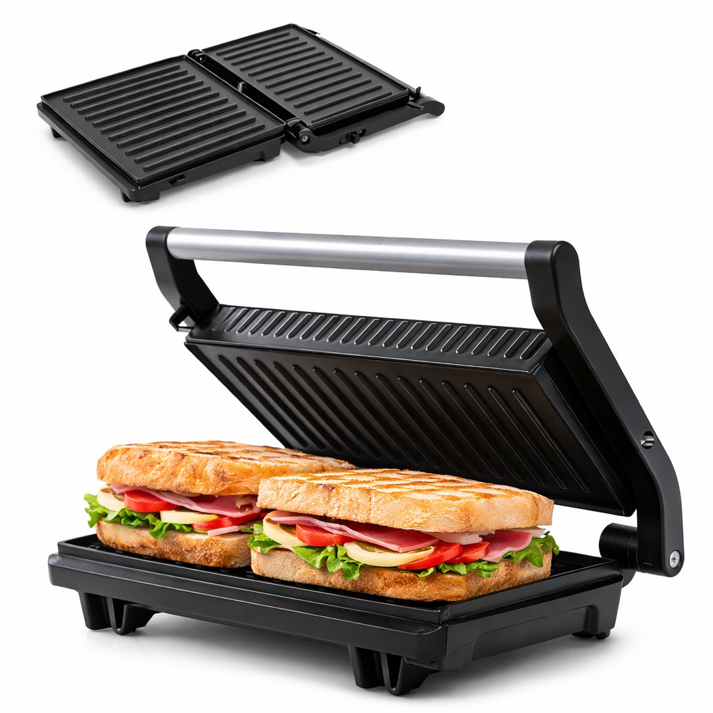 Sandwich maker panini electric grill 800W contact 180°