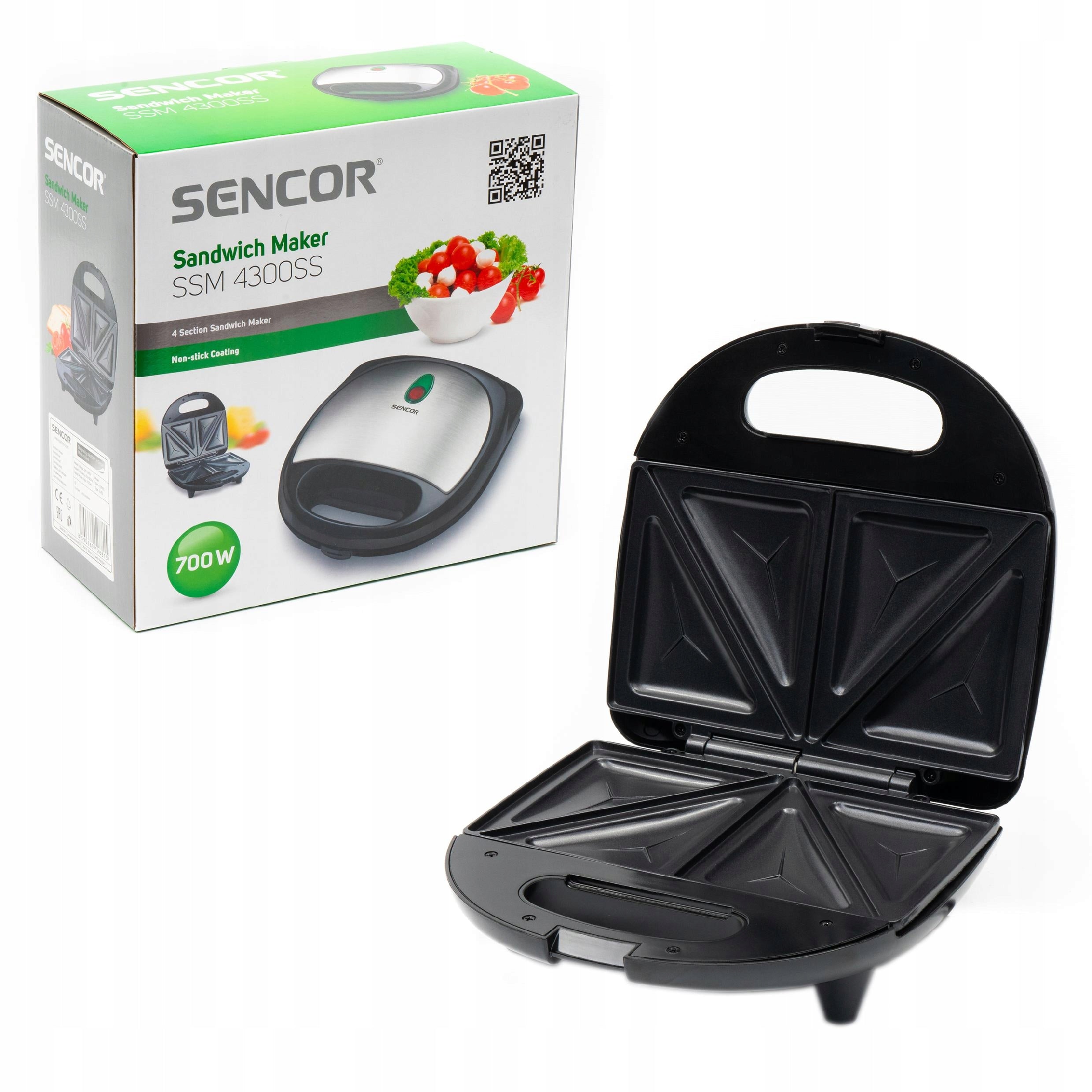 Sandwich toaster Sencor SSM4300SS 700W Power rating 700 W