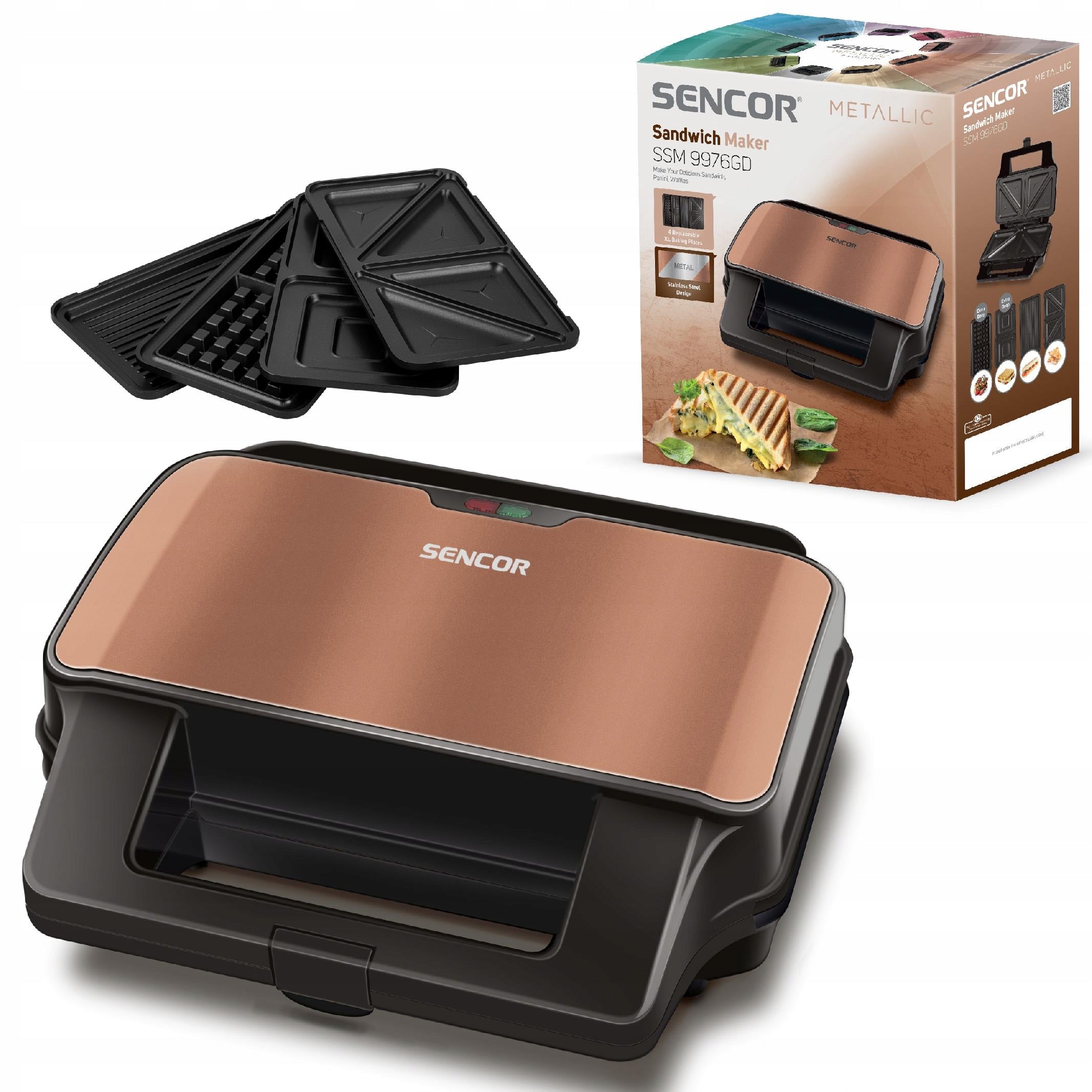 Sandwiches toaster SSM 9976GD 4in1 COOL TOUCH 900W Power rating 900 W