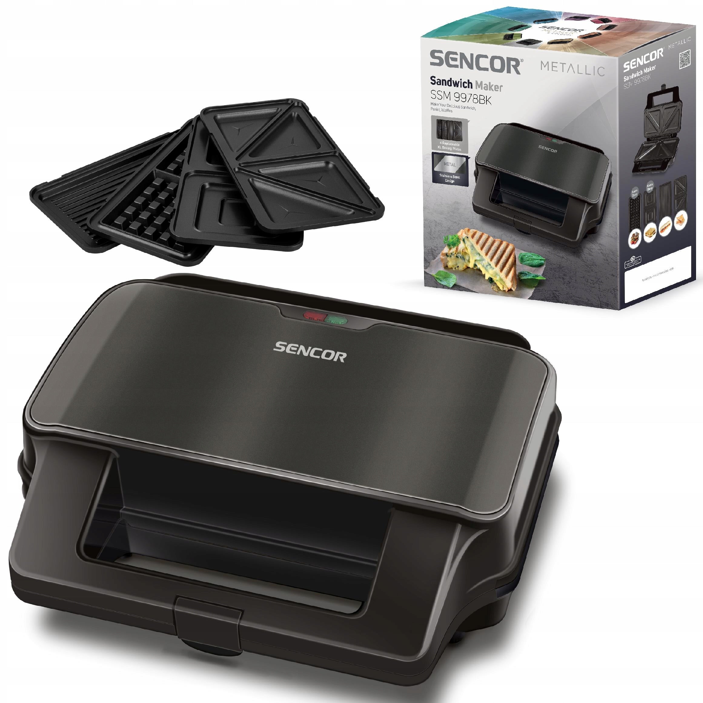 Sandwiches toaster SSM 9978BK 4in1 COOL TOUCH 900W