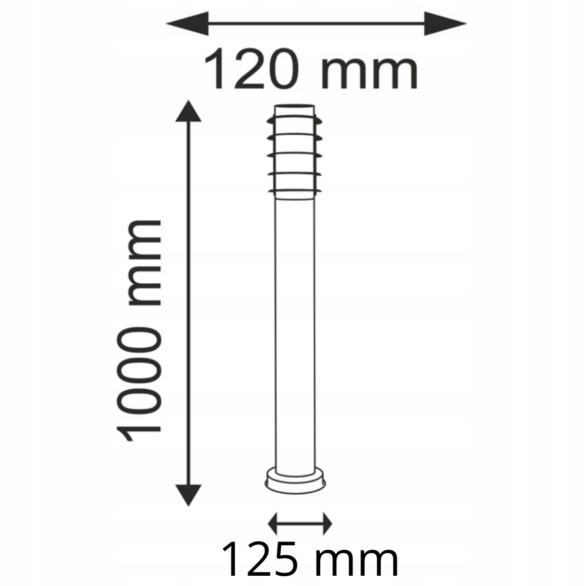 Sanico Goldlux SERENA 100 1xE27 standing garden lamp satin IP44 - 204547 Product height 100 cm