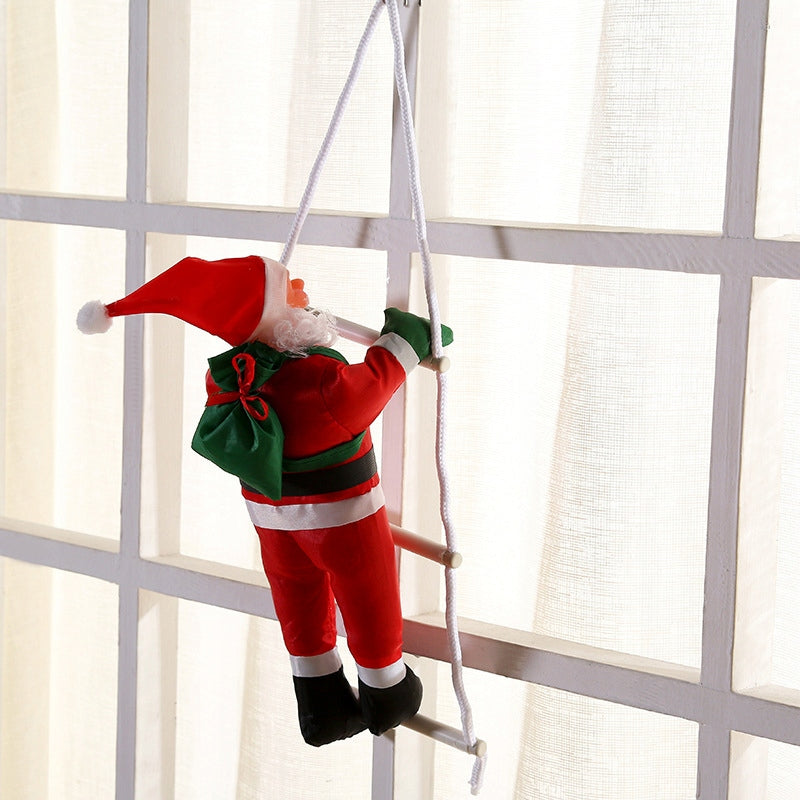 Santa Claus Climbing Ladder LARGE Decoration for Balcony / Window Manufacturer code ŚWIĘTY MIKOŁAJ Z ŁAŃCUSZKIEM