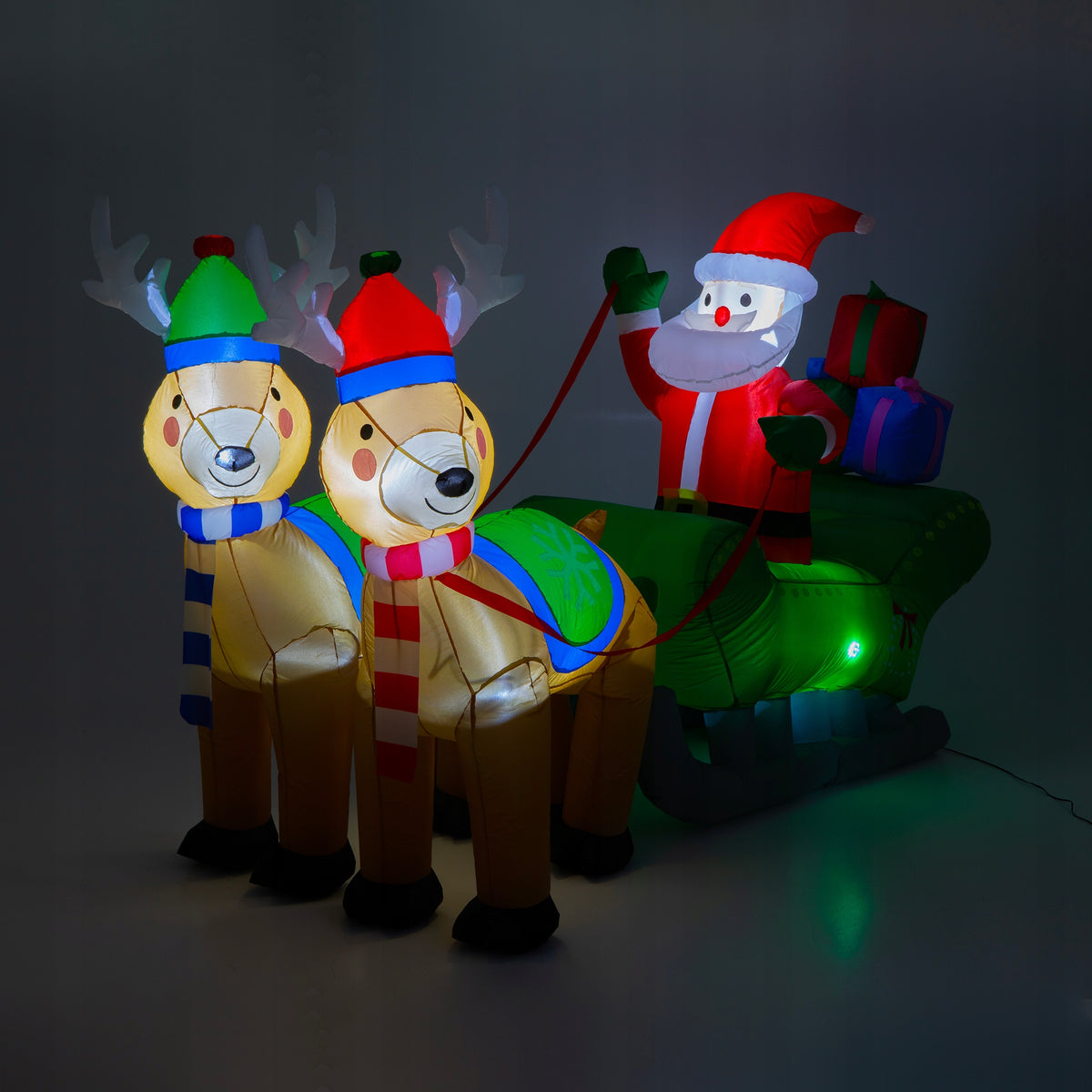 Santa Claus Inflatable Christmas Decoration Sleigh Reindeer Inflatable Figurine Manufacturer code E-332393