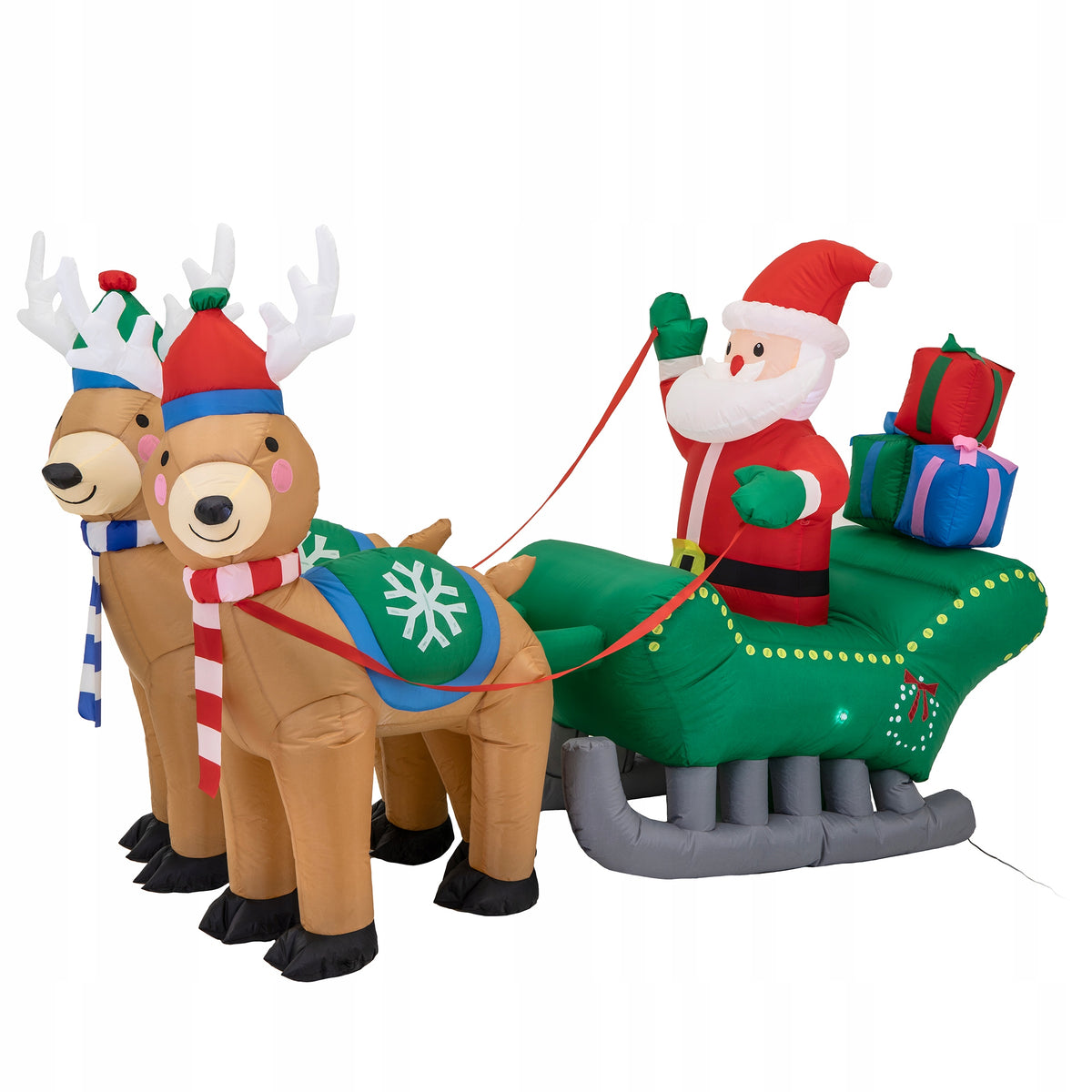 Santa Claus Inflatable Christmas Decoration Sleigh Reindeer Inflatable Figurine