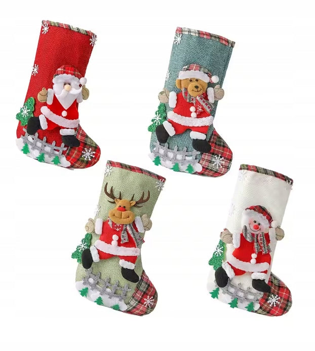 Santa Claus Shoes CHRISTMAS Socks Large 31 cm Set of 4 Packaging status original