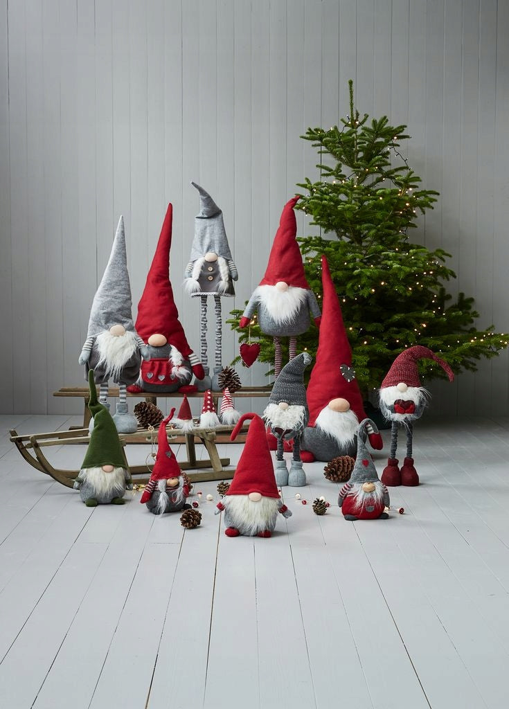 Santa Claus made of fabric with a bag of 50 cm, grey, to be placed Jumi Brand Jumi