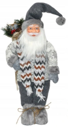 Santa Claus made of fabric with a bag of 50 cm, grey, to be placed Jumi Product height 45 cm