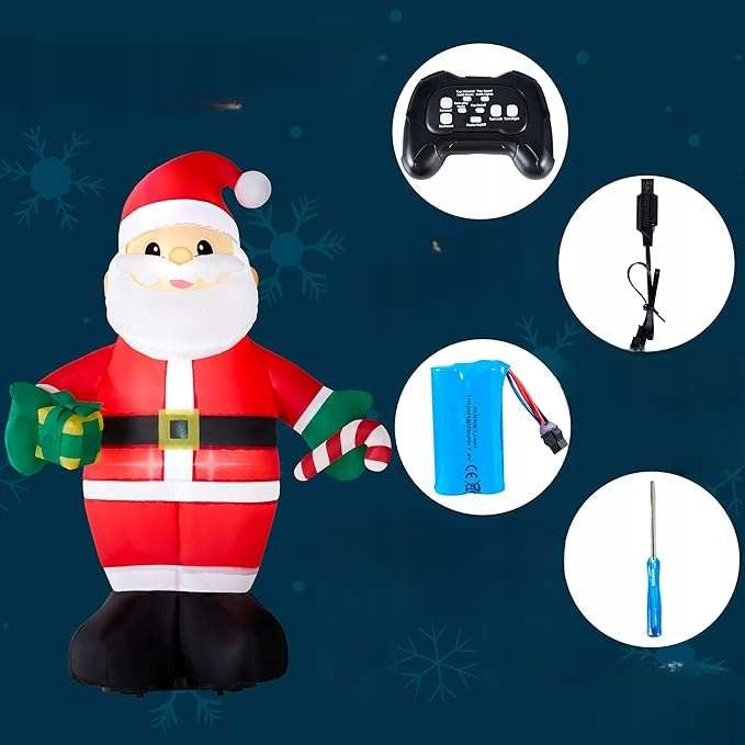 Santa Inflatable Remote Controlled Walking Glowing LED with 93cm Speaker Manufacturer code B0FKGVSKDT
