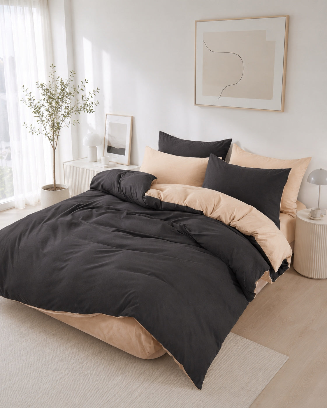 Satin Bedding Set 200x220 100% Cotton 3 pcs. Packaging status original