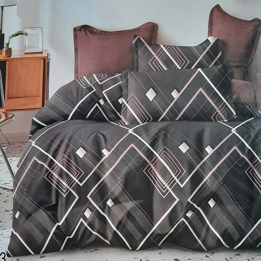 Satin cotton bedding set 160x200 + sheet various patterns Packaging status original