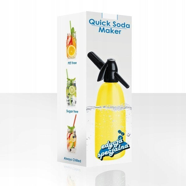 Saturator for sparkling water 1L QUICK SODA ART SA-01 J Home Siphon Yellow Dominant color yellow/gold