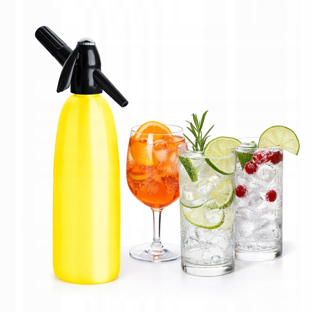 Saturator for sparkling water 1L QUICK SODA ART SA-01 J Home Siphon Yellow Volume 1000 ml