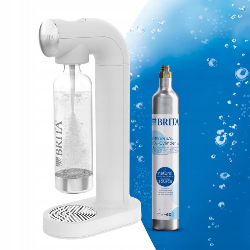 Saturator for sparkling water BRITA sodaONE white with CO2 cylinder and bottle Packaging status original