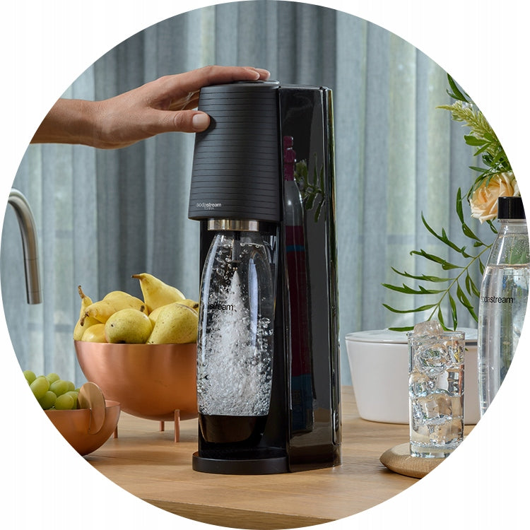 Saturator for sparkling water SODASTREAM TERRA black + PEPSI concentrate Volume 1000 ml