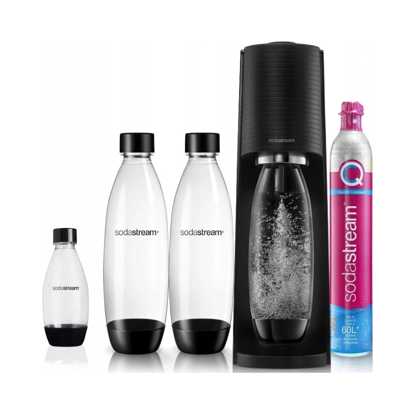 Saturator for sparkling water SodaStream Terra black + 3 bottles + gas