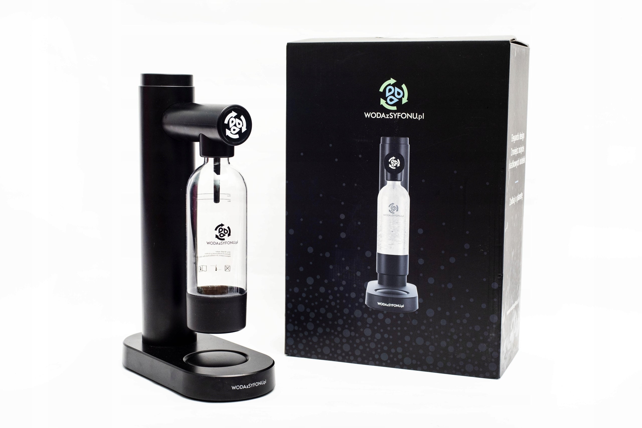 Saturator for sparkling water Waterzsyfon + bottle 0,9l + cartridge co2 soda Manufacturer code 001