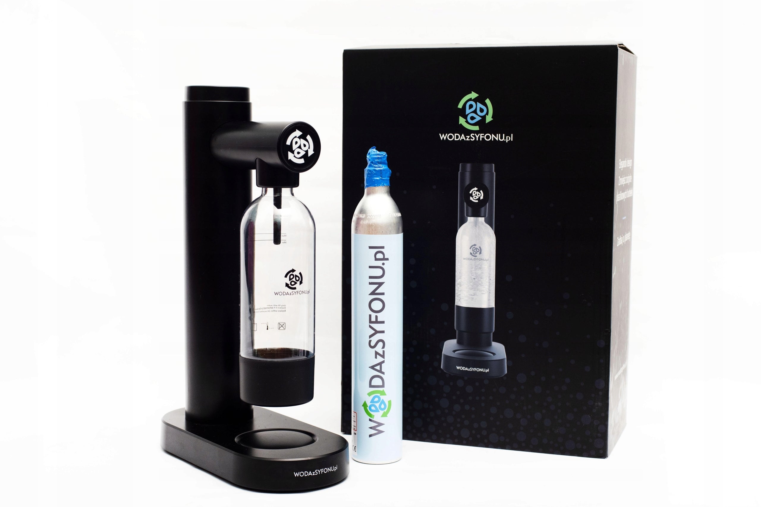 Saturator for sparkling water Waterzsyfon + bottle 0,9l + cartridge co2 soda