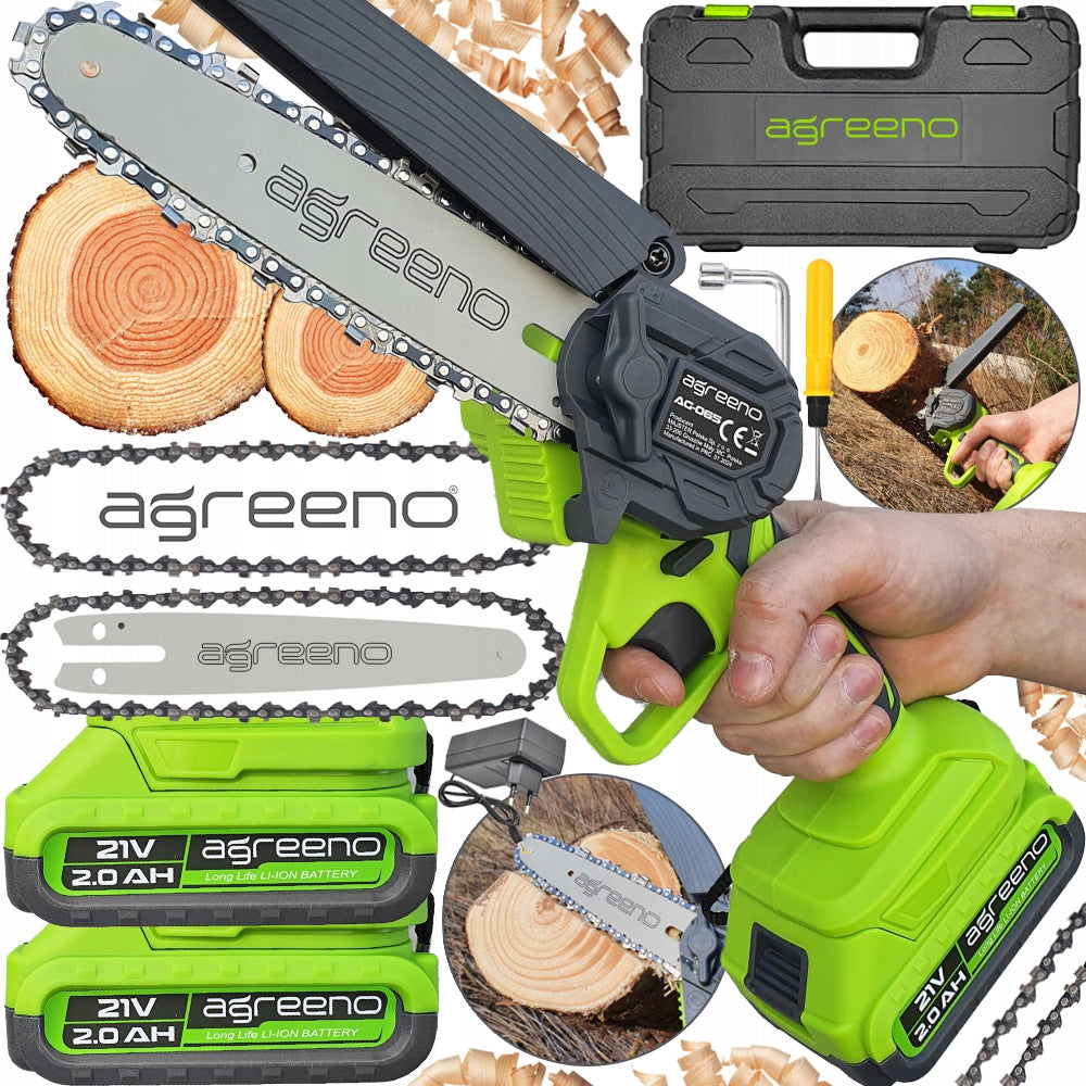 Saw Cordless Chainsaw Electric Tree 2AKU SUITCASE AG065