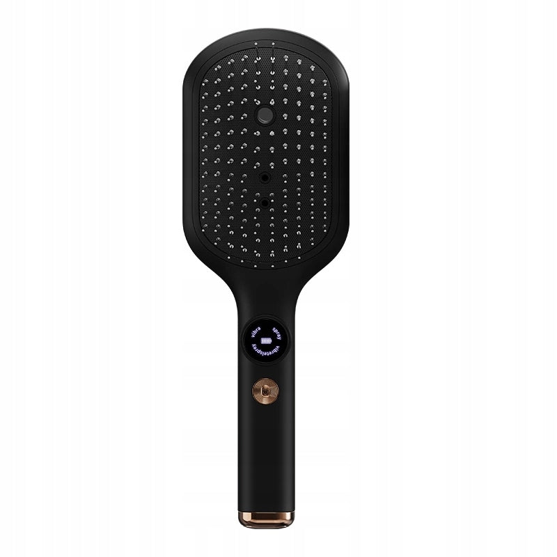 Scalp stimulating massager for hair with heating and microcurrents