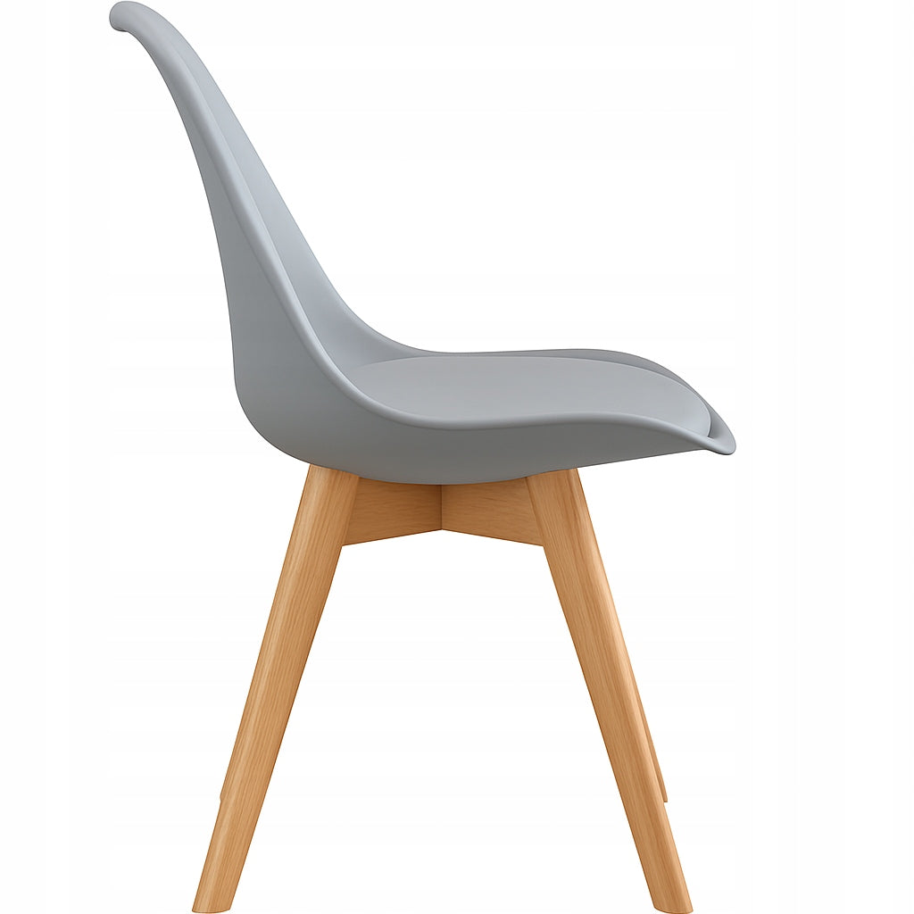 Scandinavian Grey Chair With Cushion Beech Legs For Cafe Living Room D01 EAN (GTIN) 5906935621226