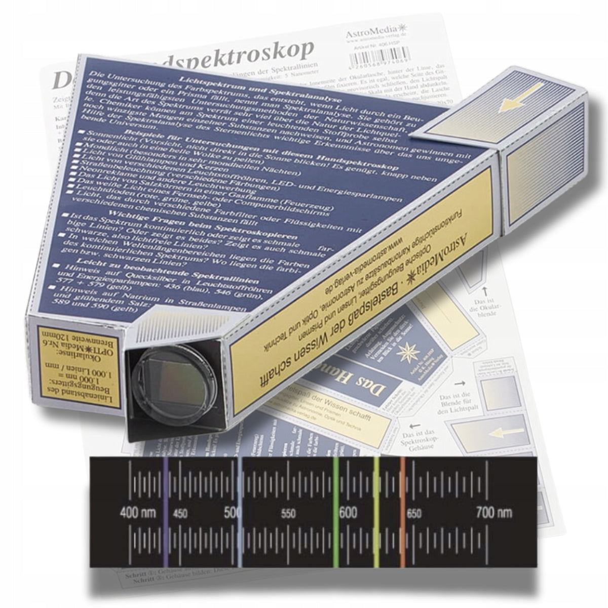 Scientific Aid Manual Spectroscope Educational Kit Physical Experiments