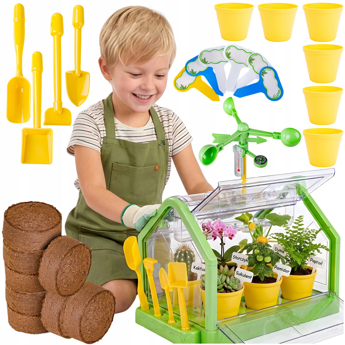 Scientific Fun Greenhouse Children Plant Cultivation Experimental Biologist Set