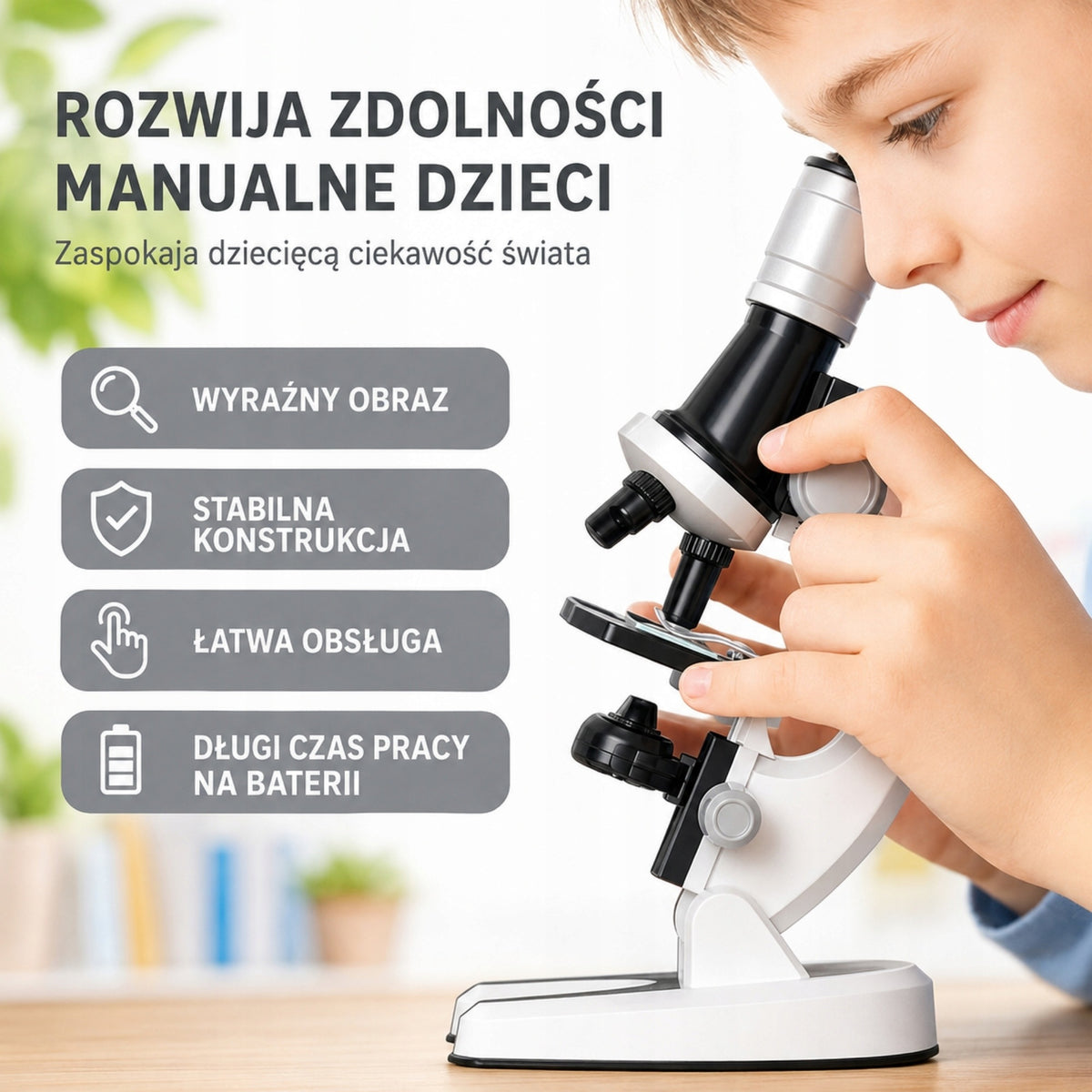 Scientific Microscope for Children Educational Set 1200x Accessories Gift STE Manufacturer code 29051