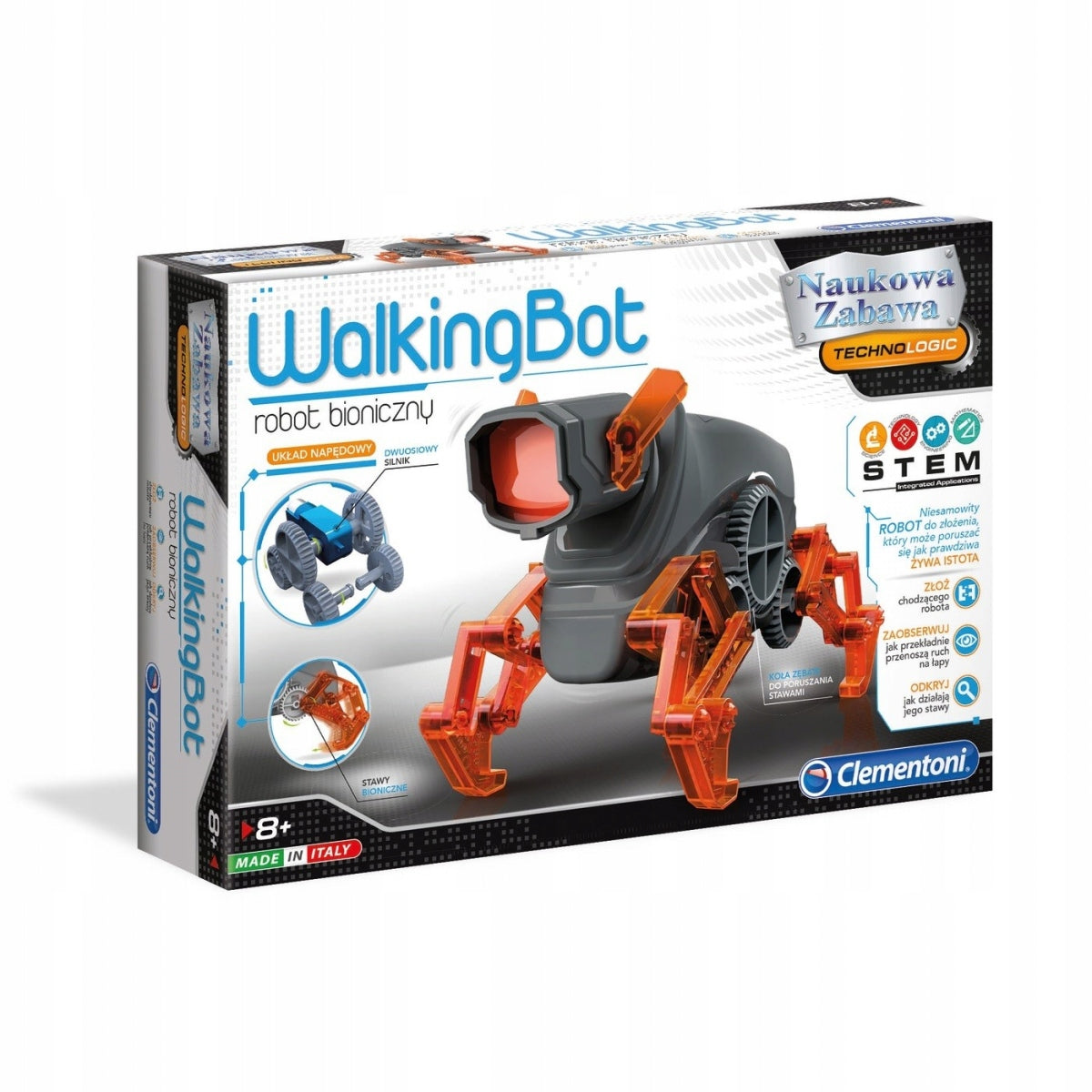 Scientific kit for building a walking robot
