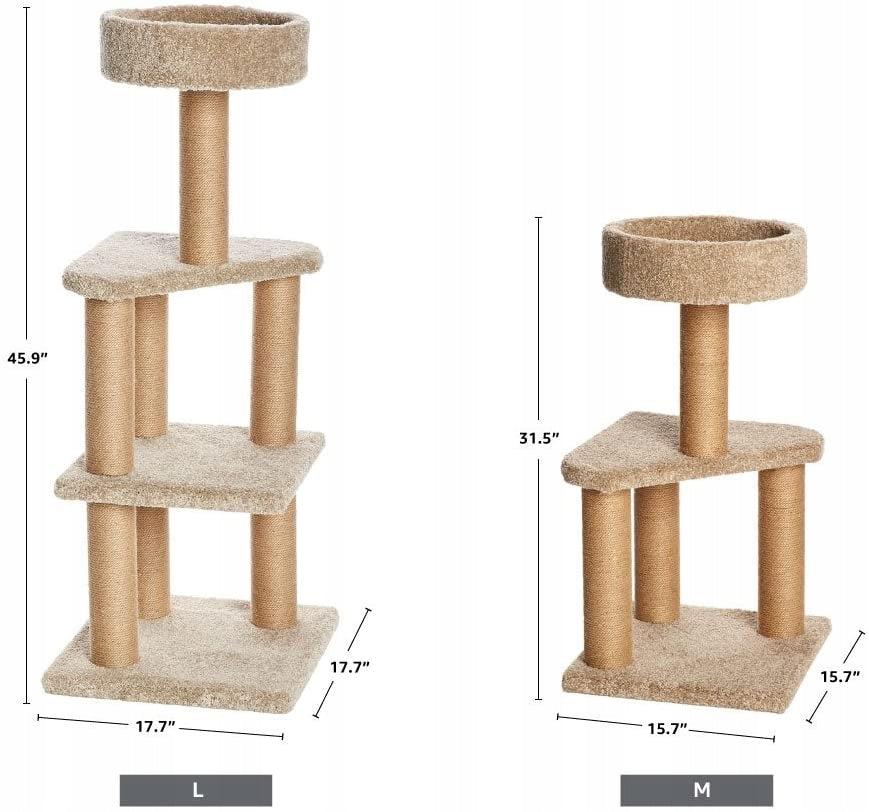 Scratcher, bed, scratching post Amazon Basics 116,5 cm Height (cm) 101 - 160 cm