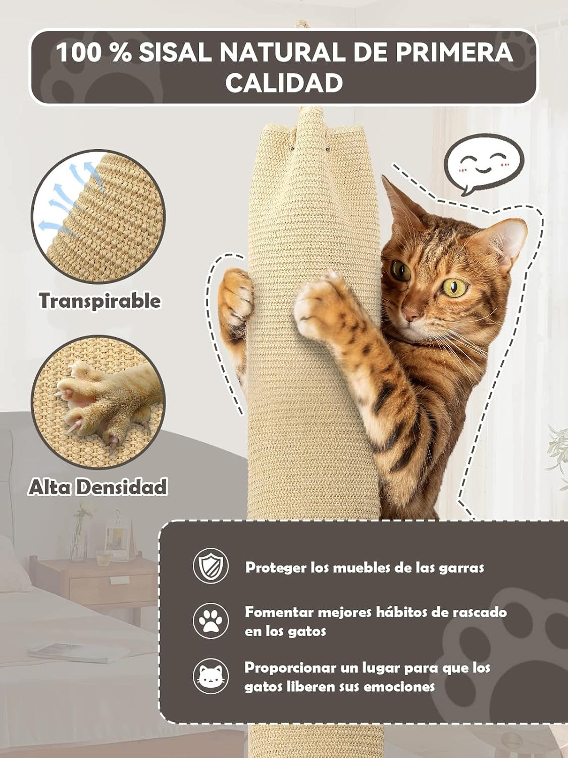 Scratcher ceiling climbing bag for cats 240 cm hook and fillers Manufacturer code Drapak Worek do wspinaczki dla kotów
