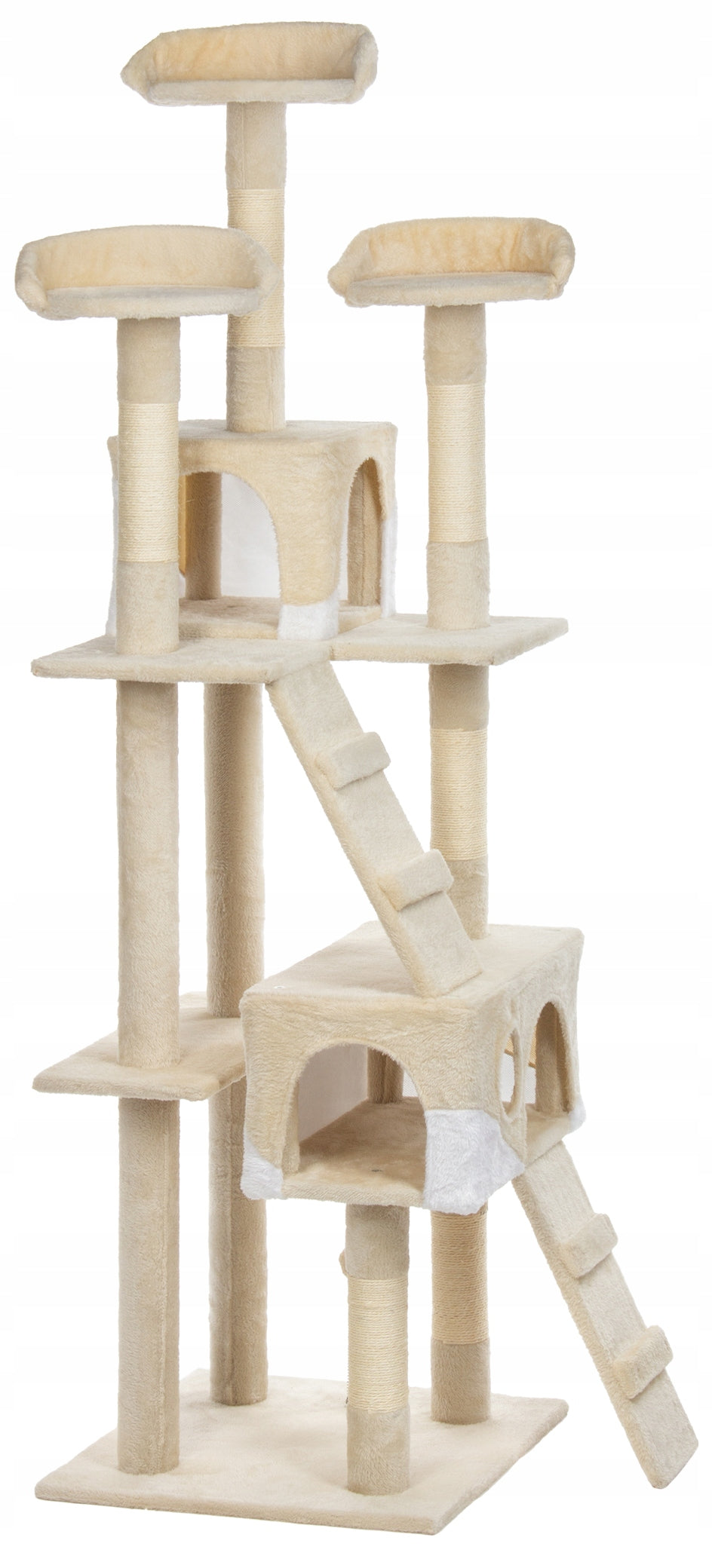 Scratcher high Funfit Home&Office beige sisal 170 cm 5 levels Kind tall scratching post bed scratching post scratching tower