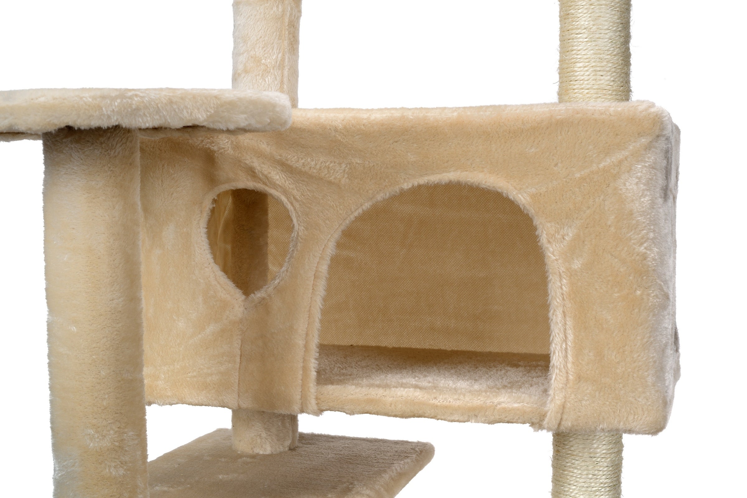 Scratcher high bed post tower Funfit Home&Office 131 cm Color beige
