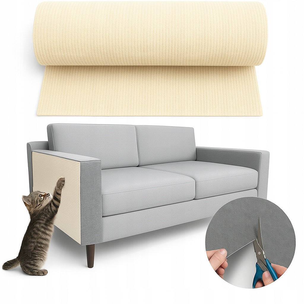 Scratching Mat 100x40 Milk Self Adhesive For Cat Couch