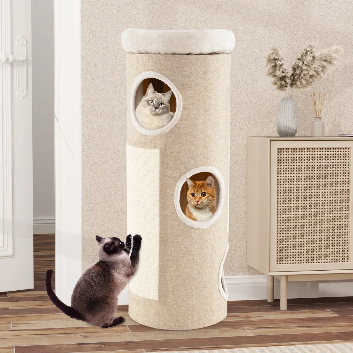 Scratching post 101 - 160 cm, cat scratching post, tube scratching post, tower scratching post Packaging status original
