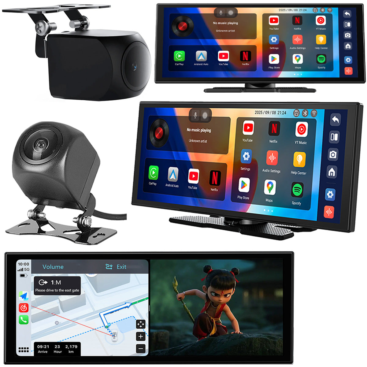 Screen for Car 11,4'' Car Monitor + Android Rear Camera Apple
