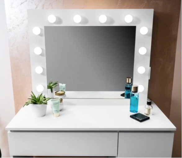 Kosmetinis staliukas su kėdute, Fluxar home, DR-1015, baltas