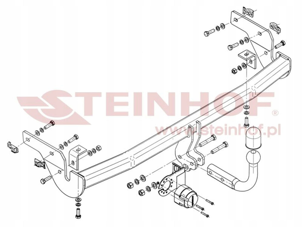 Screw-on tow bar for Citroen c3 picasso, Peugeot 207 02.06-