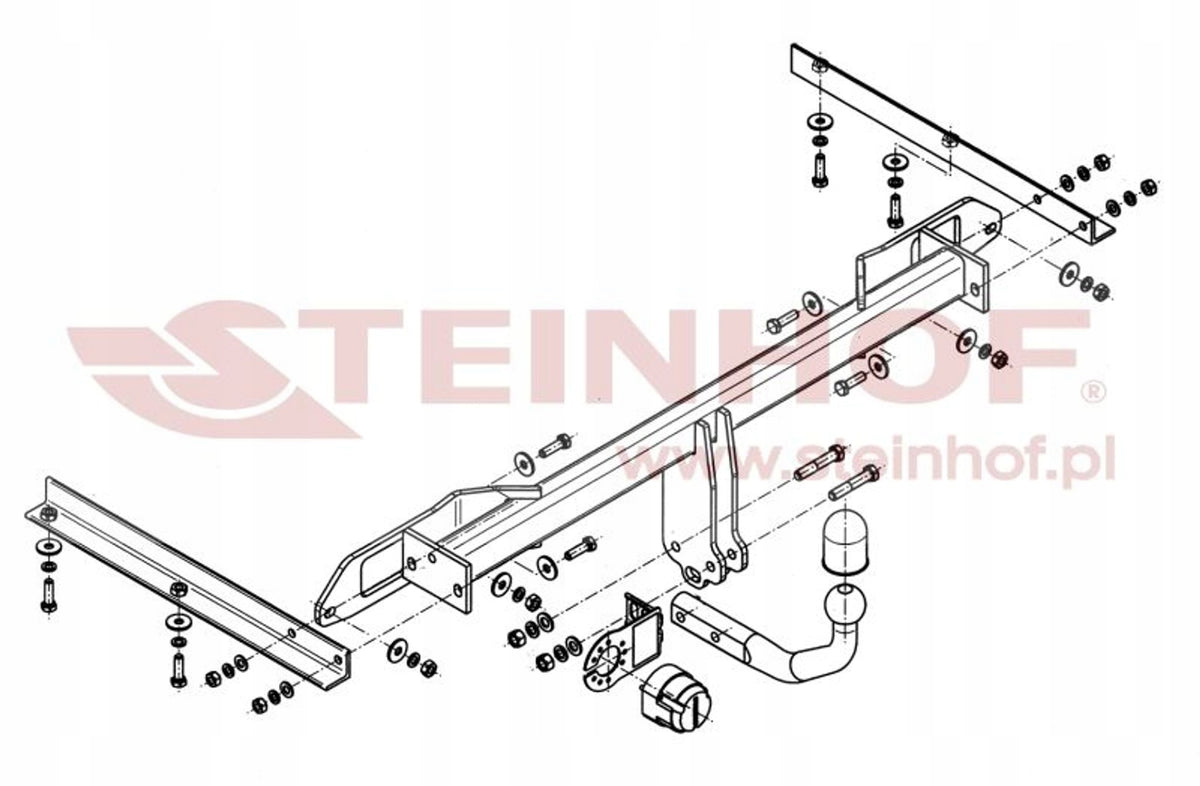 Screw-on tow bar for Opel Astra j 10.10-10.15 O-144/STE